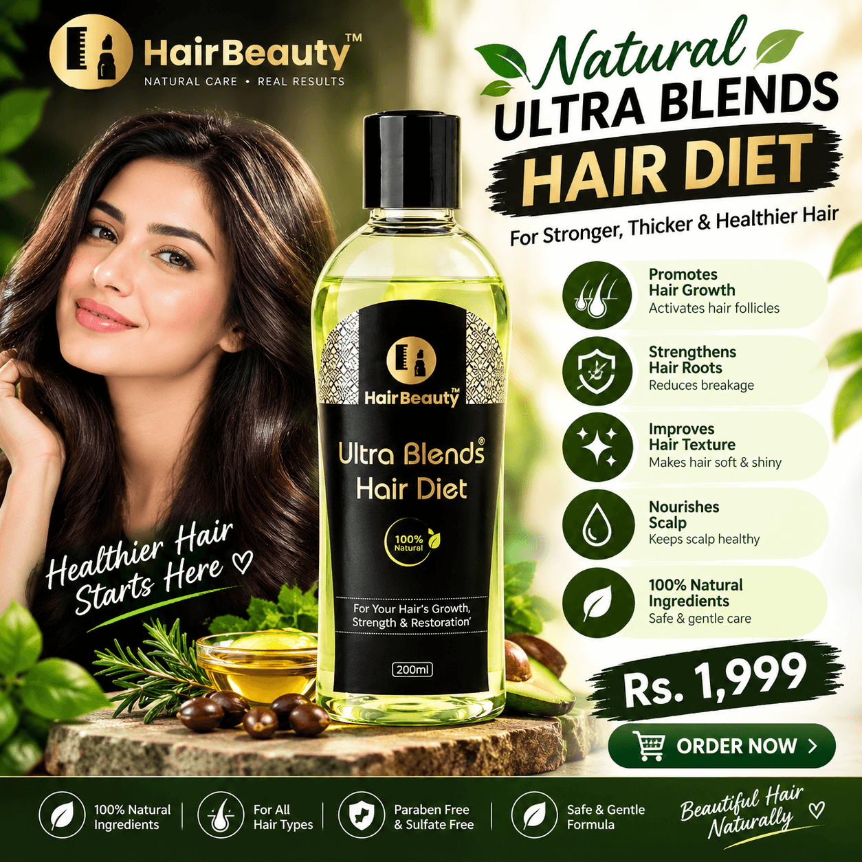 Ultra Blends Hair Diet Oil In Pakistan – 030024784